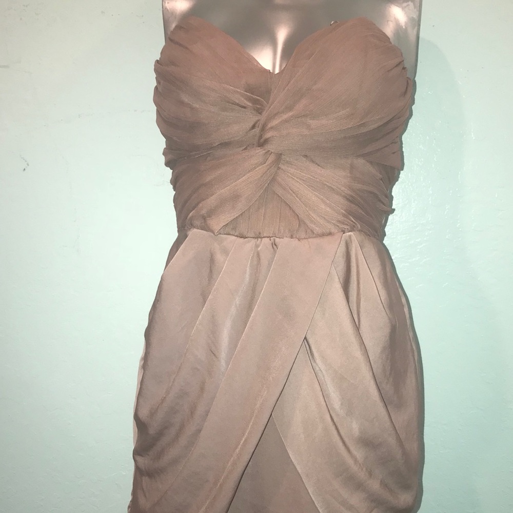 Strapless draped dress